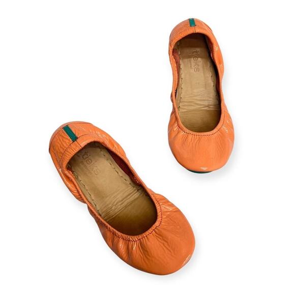 Tieks Coral Patent Leather Ballet Flats size 7 - Picture 1 of 10